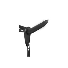 Gode ceinture vibrant noir USB 